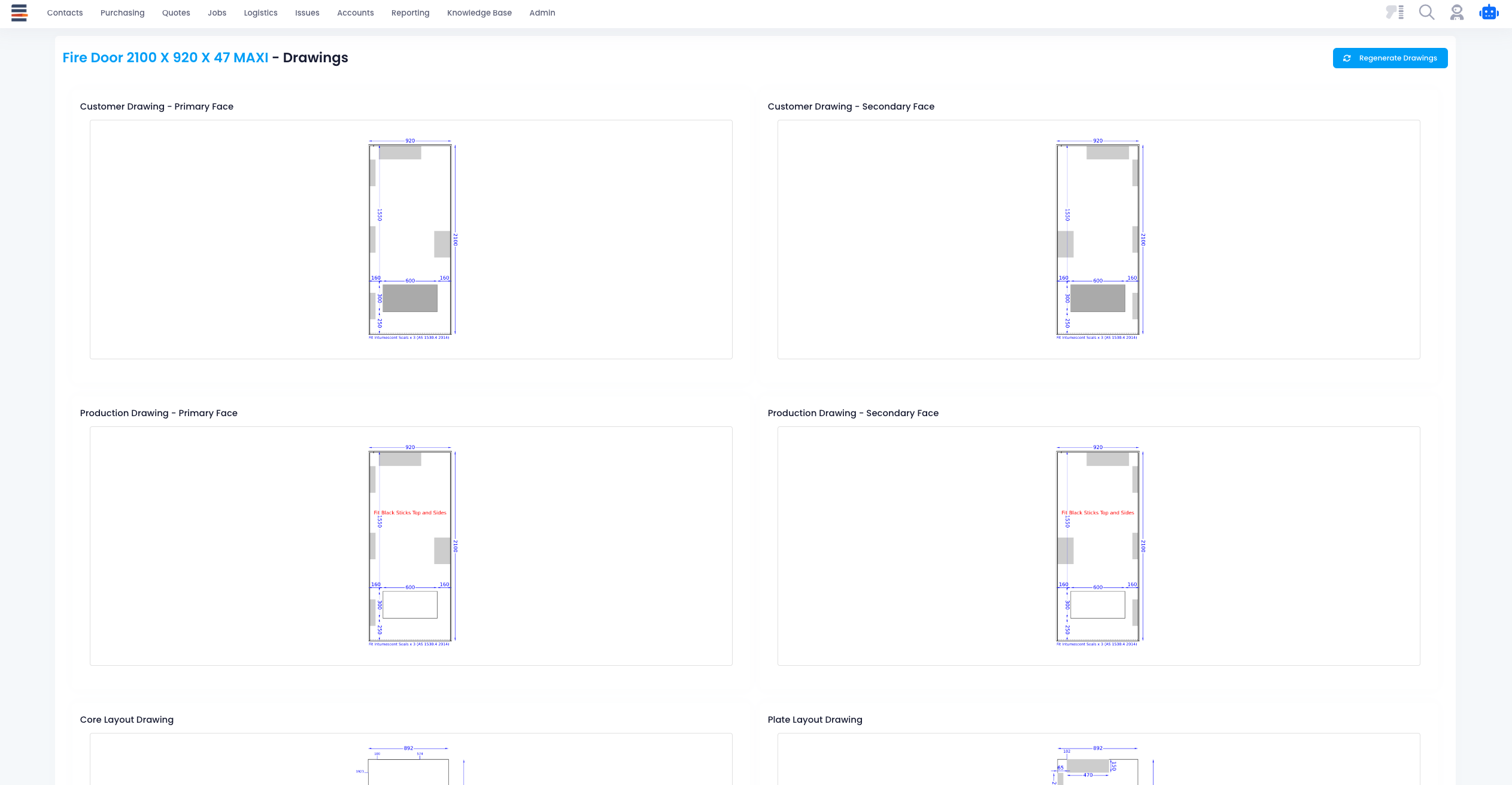 Doorpac drawings module - automated drawing generation and label printing
